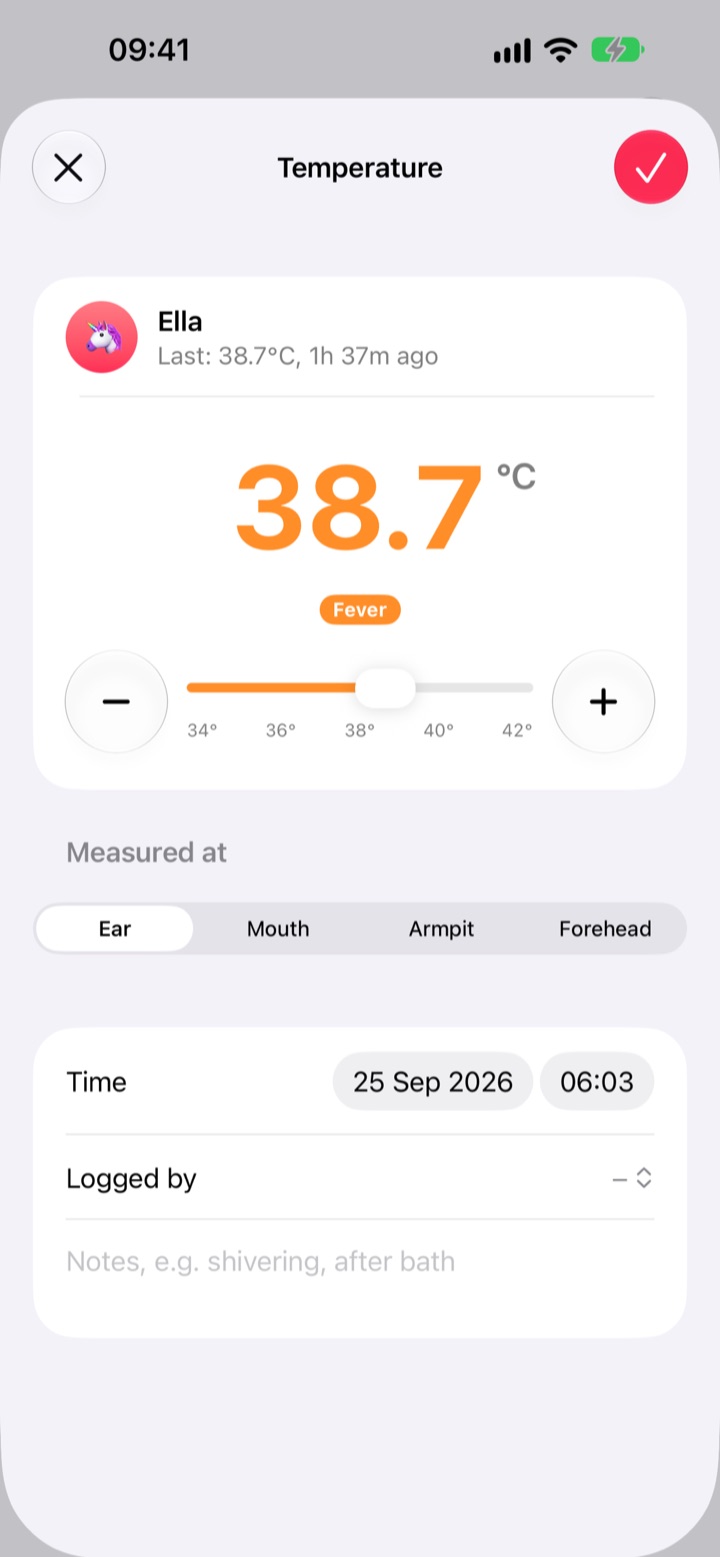 Logging a temperature